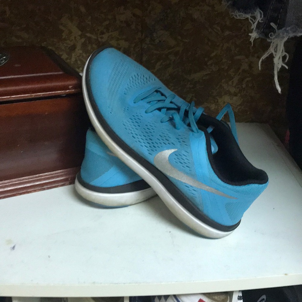 Blue sneakers